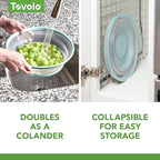 Tovolo Large Microwave Splatter Cover Blue Haze 13 inch Collapsible Silicone - Image 4