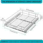 Pull Out Cabinet Organizer 17" W X 22" D, Slide Out Drawers - Image 2