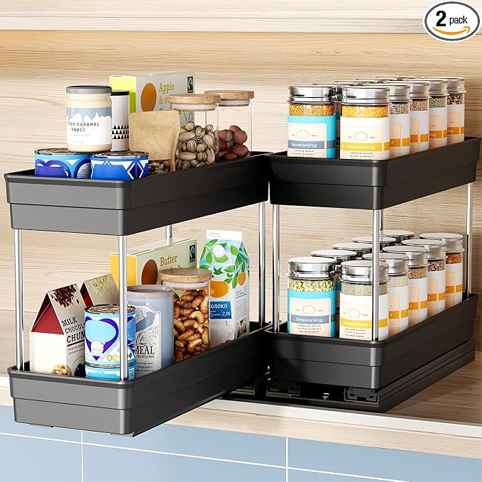 Nieifi Spice Organization for Cabinet-Vertical Spice Rack Pull Out-Spice Rack by Nieifi