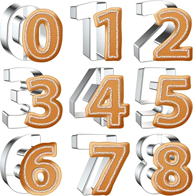 Number Cookie Cutter Set 3 Inch by Xzhloym