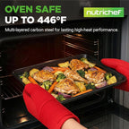 NutriChef Stackable Non-Stick Baking Pan Set – Carbon Steel Bakeware Set w/ - Image 2