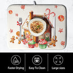 Christmas Dish Drying Mat for Kitchen Counter 16x18 Gingerbread House Man Candy - Image 4