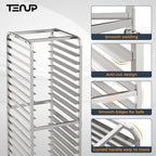 TenUp 20-Tier NSF Aluminum Sheet Pan Rack, Commercial Bakery Cooling & Storage - Image 5