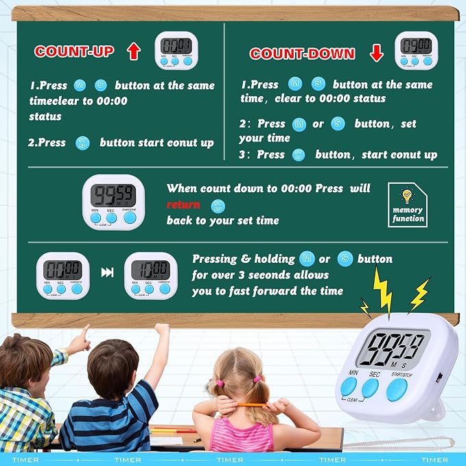 Mwellewm 6 Packs Digital Timers - Image 5