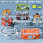 KITHELP 60-Piece Large Food Storage Containers Set - Image 2
