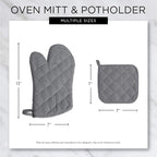 DII Basic Terry Collection 100% Cotton Quilted, Oven Mitt, 2 Piece - Image 7