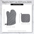 DII Basic Terry Collection 100% Cotton Quilted, Oven Mitt, 2 Piece - Image 10
