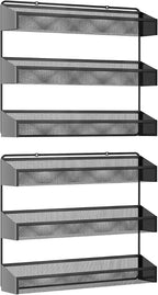 AULEDIO 2 Pack Spice Rack Organizer, 3 Tier Counter-top Stand or Wall Mounted - Image 2