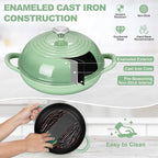 TeamFar Cast Iron Bread Dutch Oven, 6 Qt Enameled Dutch Oven Pot - Image 4