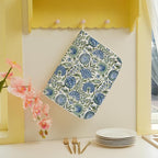 Boho Navy Blue Sage Green Dish Drying Mat 18x24 Inch Vintage Floral Drying Mat - Image 5
