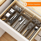 StorMiracle 32 PCS Clear Plastic Drawer Organizer Set, 4-Size vanity organizer - Image 7