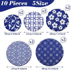 Patelai 10 Pcs Bowl Covers Reusable in 5 Size Stretch Cloth Fabric Elastic Food - Image 5