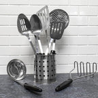 Chef Craft Basic Stainless Steel Kitchen Tool and Utensil Set, 8 Piece Set - Image 3