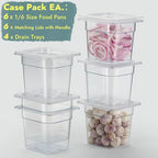 CURTA 6-Pack 1/6 Size 6" Deep NSF Polycarbonate Food Pans - Image 3