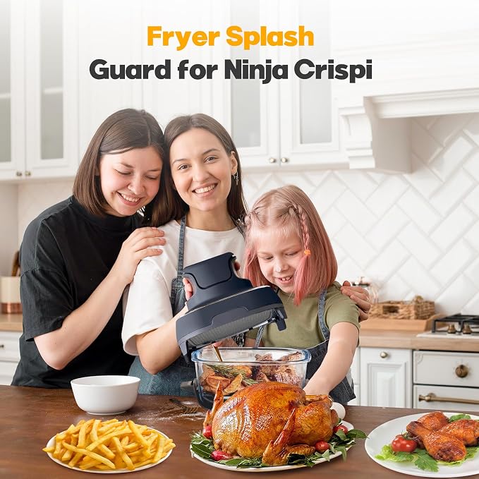 2 PCS Silicon Splatter Shield for Ninja Crispi Air Fryer Heat-Resistant Splash - Image 3