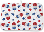 4th of July Dish Drying Mat 18x24 Inch Blue Red Ice Cream Stars Patriotic by DAFENA