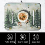 Reindeer Tree Snowflakes Christmas Dish Drying Mats - Image 4