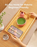 Maestri House Pink Matcha Whisk Set, 7-Pc Complete Matcha Kit - Image 7