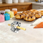 Donut Cutter with Hole Doughnut Cutter Pastry Lattice Roller Cutter Donut Maker - Image 4