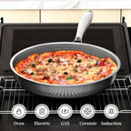 LOLYKITCH 7 QT & 12 Inch Ceramic Nonstick Cookware Set - Image 5