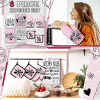 Leinuosen 8 Pcs Kitchen Towels and Oven Mitts Sets Pot Holders Dishcloths Set - Image 2