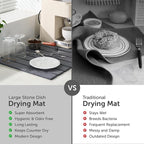 Large Stone Dish Drying Mat for Kitchen Counter, Quick Dry Stones Dishes Mats - Image 8