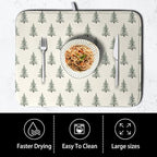 Christmas Tree Dish Drying Mat Winter Xmas Holiday Drying Mats Microfiber - Image 4