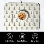 Christmas Tree Dish Drying Mat Winter Xmas Holiday Drying Mats Microfiber - Image 4