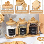 Suclain 3 Pcs Glass Coffee Container - Image 3