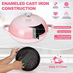 TeamFar Cast Iron Bread Dutch Oven, 6 Qt Enameled Dutch Oven Pot - Image 7