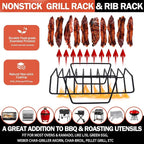 Roasting Rack for Turkey, Non-Stick Safe Coating Heavy-duty Turkey Rack for - Image 8