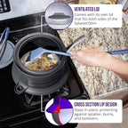 L.I.Q Silicone Splatter Guard – Fits 8 and 10 Inch Pots – Microwave Safe and - Image 5
