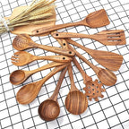 11 Pcs Wooden Kitchen Utensils Set - Image 3