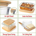 Set of 4 Stackable Space-Saving Nesting Glass Containers - Image 3
