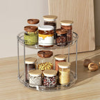 LAMU 2 Tier Lazy Susan Turntable Organizer 9.25'' Rotating Spice Rack - Image 7