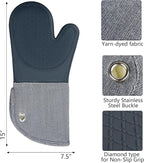 Professional Microwave Silicone Oven Mitts one Pair, Kitchen Mitten Set - Image 2