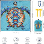 WIWIGO Beach Blanket Waterproof Sandproof Beach Mat 79" X 83"/10'x9'for 2-8 - Image 2