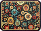 Boho Floral Dish Drying Mat for Kitchen Counter Absorbent Microfiber Flowers by Giwawa