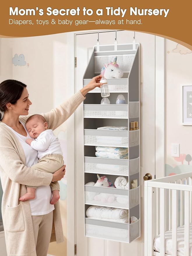 Criusia 2 Pack Over The Door Organizer, Heavy-Duty 6-Shelf Hanging Storage - Image 8