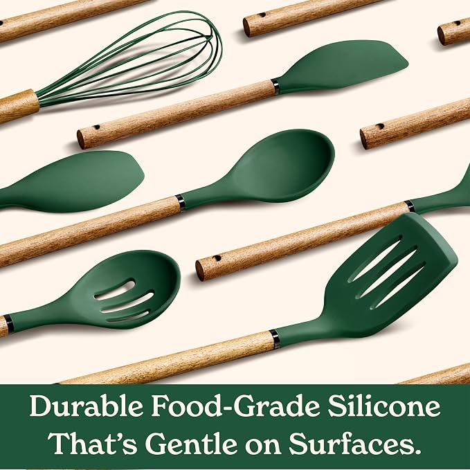 Country Kitchen Non Stick Silicone Utensil Set - Image 4