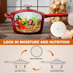 Homikit Small Sauce Pan with Lid, 2QT Enameled Cast Iron Saucepan, Enamel Cast - Image 4