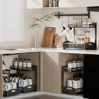 Petiza Under Sink Organizer, 2 Pack Height Adjustable Under Sink Organizers and - Image 6