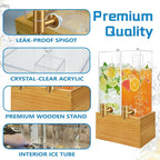 2 Pack 2 Gallon Large Drink Dispenser, Drink Dispenser - Image 4