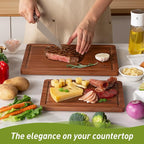 Bamboo Cutting Board Set Non Slip Feet Over Sink Gifts Best Mama Mommy Bonus - Image 7