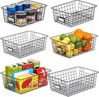 6 Pack Wire Baskets for Pantry Organization and Storage, Kitchen Organizer - Image 8