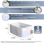 NaturalCozy 13.5”x8.5”x5.5” Rectangle Storage Baskets - Image 2
