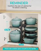 ORDORA 6-Tier Pots and Pans Organizer under Cabinet, Kitchen Cabinet Organizers - Image 2