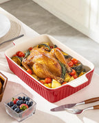 MALACASA 4.4 QT Baking Dish, 9x13 Large Casserole Dish - Image 7