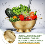 Bokon 3 Pcs Stainless Steel Colander Set Colander Bowl and Sieves 1/3/5 Quart - Image 6