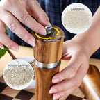Pepper Grinder, Wood Salt and Pepper Grinder Mills Sets, Acacia Wood Manual - Image 4